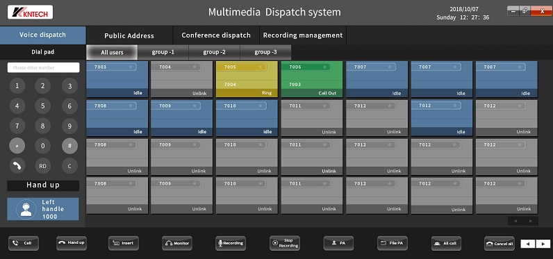 attendant console for telephone system with soft client software
